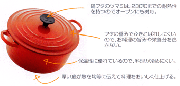 ル・クルーゼ調理鍋は、オーブン・レンジ、IH200V対応品