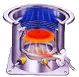 トヨトミFF式・煙突式ストーブの燃焼方法は、エクセレントレーザーバーナー