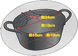 錆びにくい鉄製天ぷら鍋（彩芭いろは）楕円型
