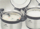サーモスシャトルシェフで ご飯にスープに 火からおろして真空保温調理器で煮る
